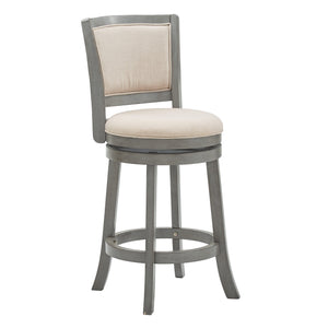 Swivel Counter Stool Upholstered Hardwood Frame for Kitchen and Bar Seating