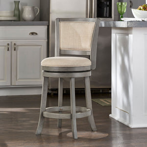 Swivel Counter Stool Upholstered Hardwood Frame for Kitchen and Bar Seating