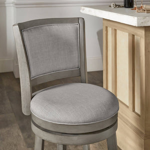 Swivel Counter Stool Upholstered Hardwood Frame for Kitchen and Bar Seating