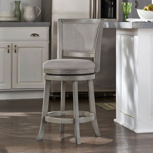 Swivel Counter Stool Upholstered Hardwood Frame for Kitchen and Bar Seating