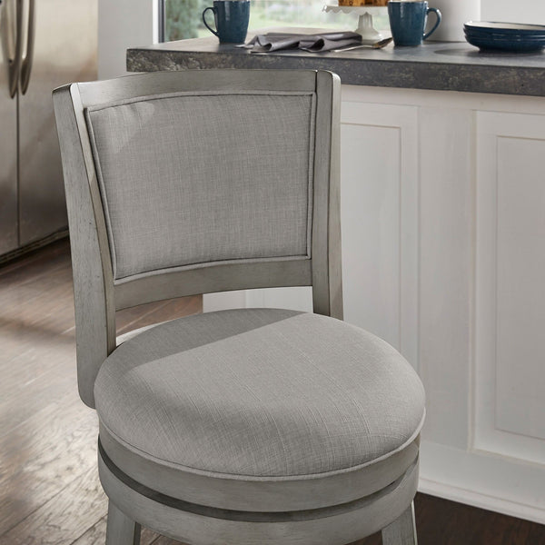 Swivel Counter Stool Upholstered Hardwood Frame for Kitchen and Bar Seating
