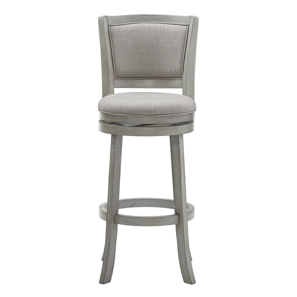 Upholstered Swivel Barstool Hardwood Frame Padded Seat for Kitchen or Home Bar