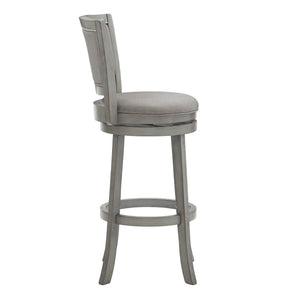 Upholstered Swivel Barstool Hardwood Frame Padded Seat for Kitchen or Home Bar