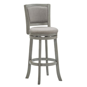 Upholstered Swivel Barstool Hardwood Frame Padded Seat for Kitchen or Home Bar