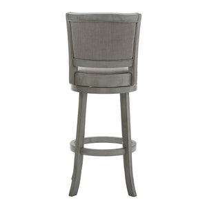Upholstered Swivel Barstool Hardwood Frame Padded Seat for Kitchen or Home Bar