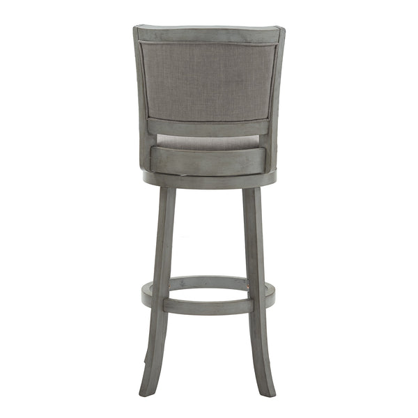 Upholstered Swivel Barstool Hardwood Frame Padded Seat for Kitchen or Home Bar