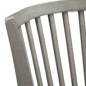 Hardwood Swivel Counter Stool with Slat Back and Padded Upholstered Seat for Kitchen