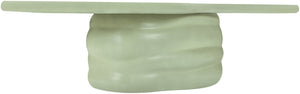 Meridian Furniture Branna Fiber Reinforced Concrete Coffee Table Art Deco Sculptural Form Indoor Outdoor Living Green 657Green-CT
