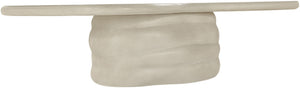 Meridian Furniture Branna Fiber Reinforced Concrete Coffee Table Art Deco Sculptural Form Indoor Outdoor Living Beige 657Sand-CT