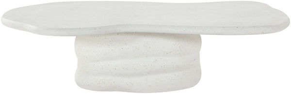 Meridian Furniture Branna Fiber Reinforced Concrete Coffee Table Art Deco Sculptural Form Indoor Outdoor Living Terrazzo 657Trzo-CT