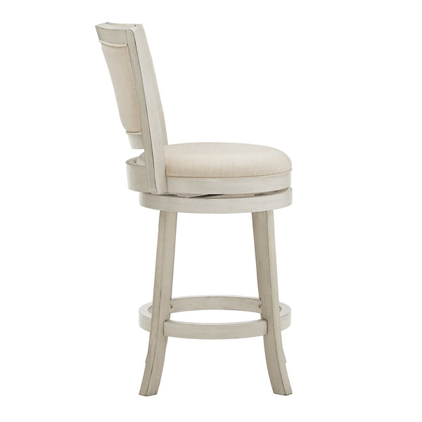 Swivel Counter Stool Hardwood Frame Upholstered Seat for Kitchen Islands and Bars