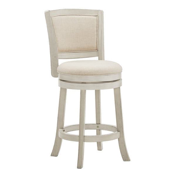 Swivel Counter Stool Hardwood Frame Upholstered Seat for Kitchen Islands and Bars