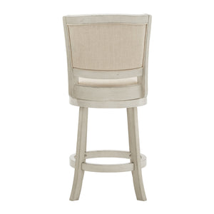 Swivel Counter Stool Hardwood Frame Upholstered Seat for Kitchen Islands and Bars