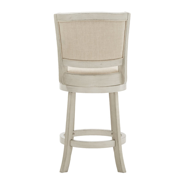 Swivel Counter Stool Hardwood Frame Upholstered Seat for Kitchen Islands and Bars