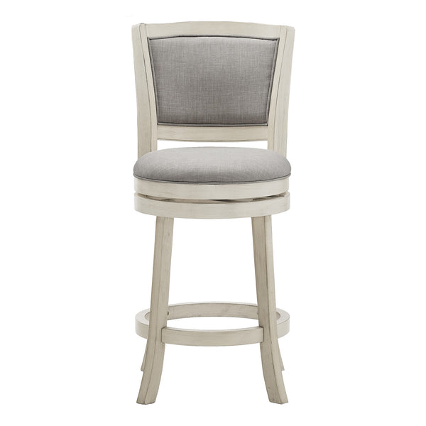 Swivel Counter Stool Hardwood Frame Upholstered Seat for Kitchen Islands and Bars