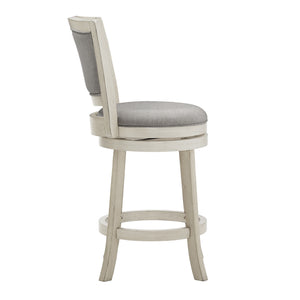 Swivel Counter Stool Hardwood Frame Upholstered Seat for Kitchen Islands and Bars