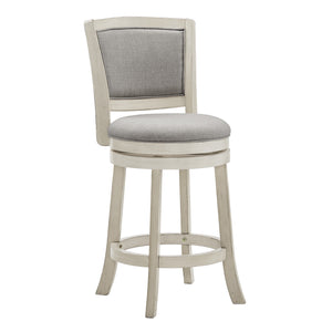 Swivel Counter Stool Hardwood Frame Upholstered Seat for Kitchen Islands and Bars