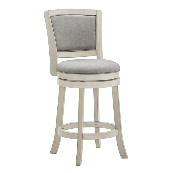 Swivel Counter Stool Hardwood Frame Upholstered Seat for Kitchen Islands and Bars