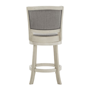 Swivel Counter Stool Hardwood Frame Upholstered Seat for Kitchen Islands and Bars