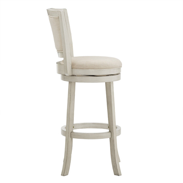 Blae Swivel Barstool Hardwood Frame Upholstered Seat for Kitchen Island or Counter