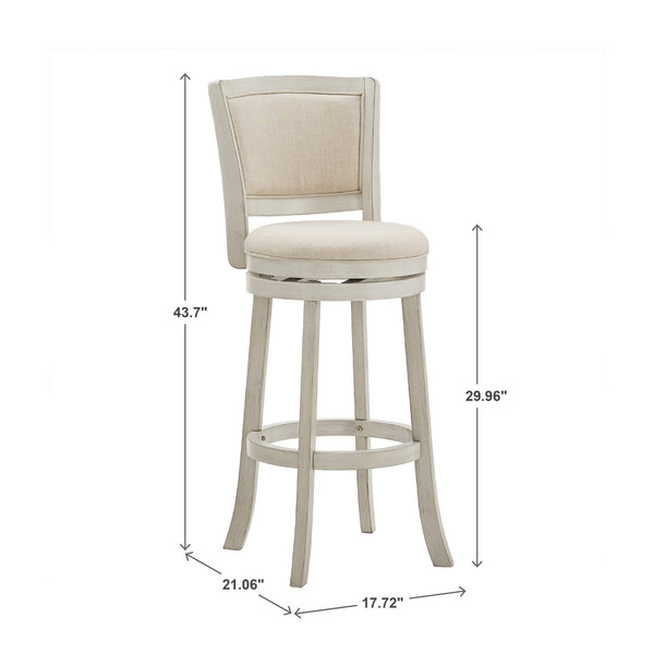 Blae Swivel Barstool Hardwood Frame Upholstered Seat for Kitchen Island or Counter