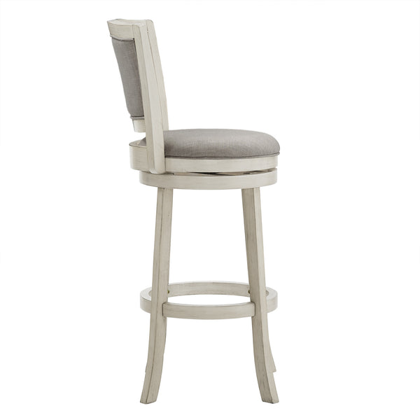 Blae Swivel Barstool Hardwood Frame Upholstered Seat for Kitchen Island or Counter