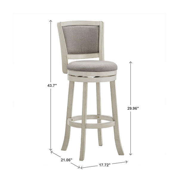 Blae Swivel Barstool Hardwood Frame Upholstered Seat for Kitchen Island or Counter