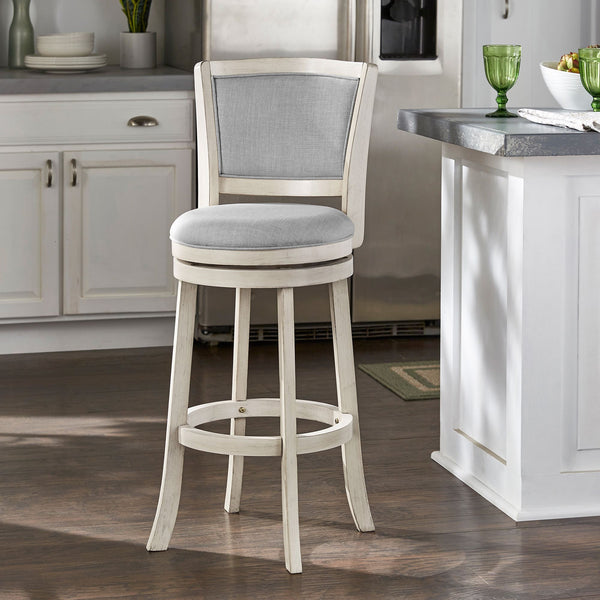 Blae Swivel Barstool Hardwood Frame Upholstered Seat for Kitchen Island or Counter