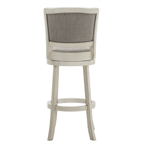 Blae Swivel Barstool Hardwood Frame Upholstered Seat for Kitchen Island or Counter