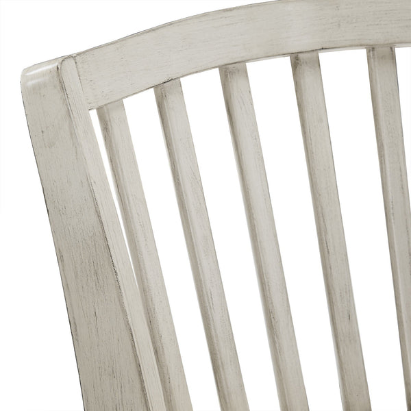 Swivel Bar Stool Slatted Back Rubberwood Frame Upholstered Seat Counter Height