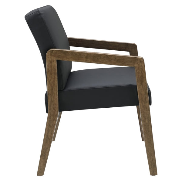 OSP Home Furnishings Wood Frame Guest Chair with Memory Foam Seat and Lumbar Support for Office Reception WD581-U6