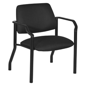 OSP Home Furnishings Big and Tall Guest Chair Heavy Duty Metal Frame with Plush Cushions for Office Use 55052B-231