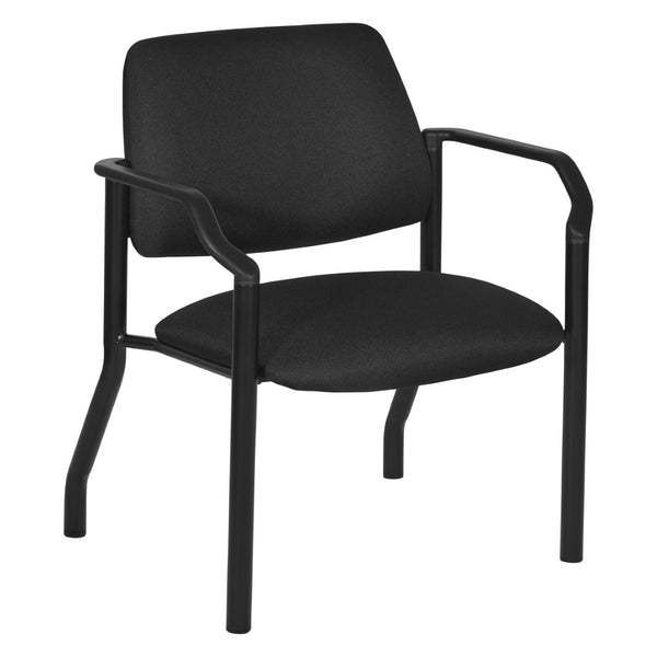 OSP Home Furnishings Big and Tall Guest Chair Heavy Duty Metal Frame with Plush Cushions for Office Use 55052B-231