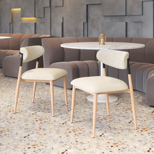 Zuo Modern Equinox Armless Dining Chair Set Of 2 - Stylish Modern Design For Elegant Hospitality Spaces Gray 100% Polyester,Steel 110852-zuo-modern