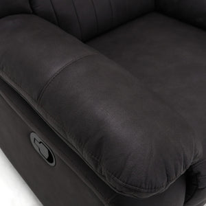 English Elm Wallace & Bay - Black Swivel Gliding Recliner in Licorice Fabric — Contemporary, Easy-Care Comfort with Smooth Motion and Compact Profile B361P384412