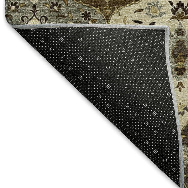 HomeRoots 8' X 10' Floral Medallion Area Rug - Durable, Stain-Resistant, Machine Washable for Indoor & Outdoor Use 658000