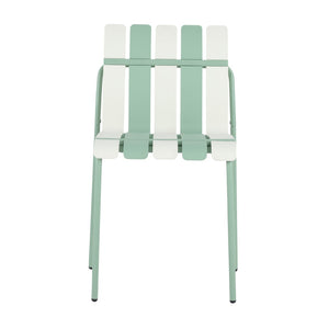 English Elm Holiday Stackable Pp Stripe Dining Chairs Set of Four Weatherproof Cafe Patio Seating W3450P447386