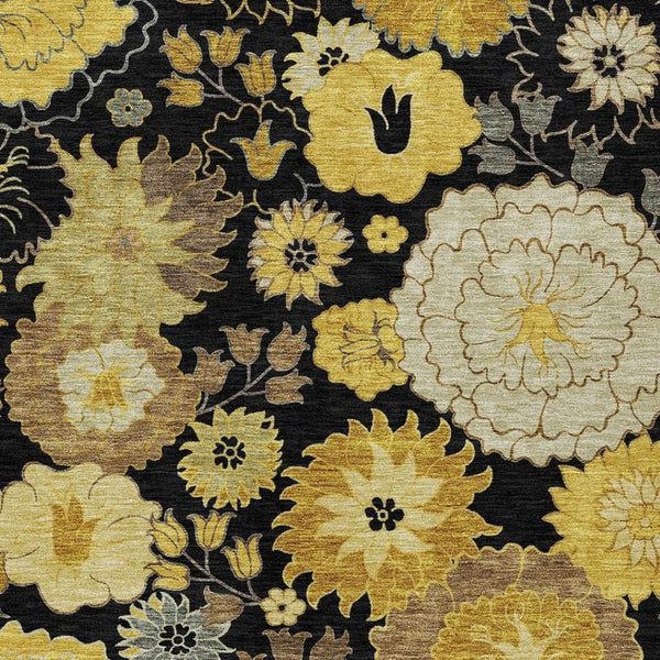 HomeRoots 8' X 10' Elegant Floral Washable Rug - Durable Indoor/Outdoor Design for High Traffic & Easy Care 658096