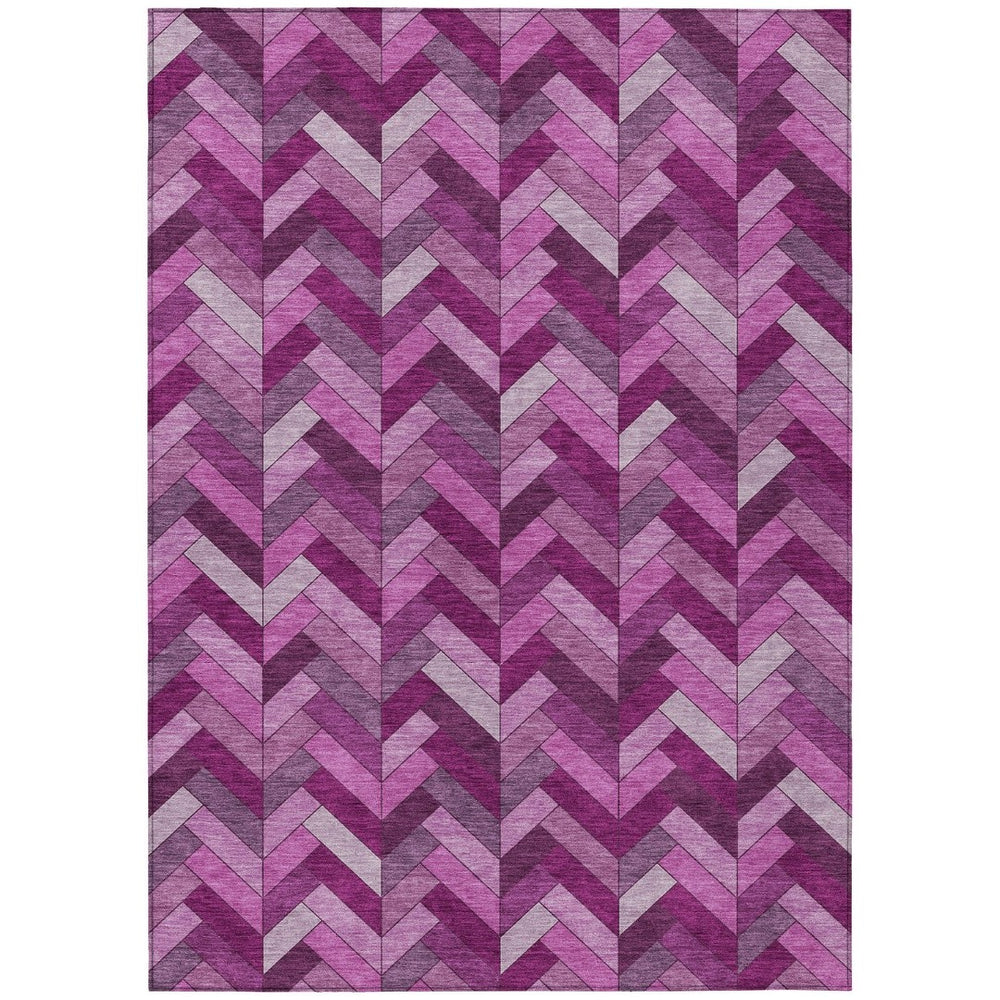 HomeRoots 10' Pink and Ivory Geometric Area Rug – Stylish, Washable, Durable for Indoor or Outdoor Spaces! 658182