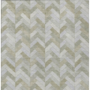 HomeRoots 10' Indoor Outdoor Taupe and Beige Geometric Area Rug - Durable, Washable, Stylish for Any Space 658236