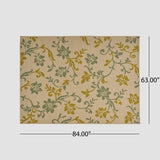 Christopher Knight Home® - Noble House - Bursaw Outdoor 5'3" X 7' Botanical Area Rug, Ivory and Green