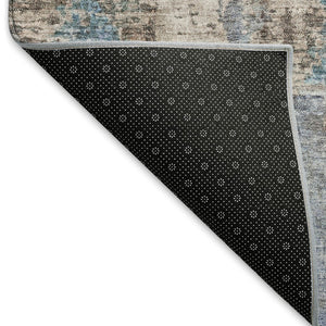 HomeRoots 10' Blue-Gray and Brown Abstract Washable Area Rug for Indoor & Outdoor Spaces - Durable & Stylish! 658314