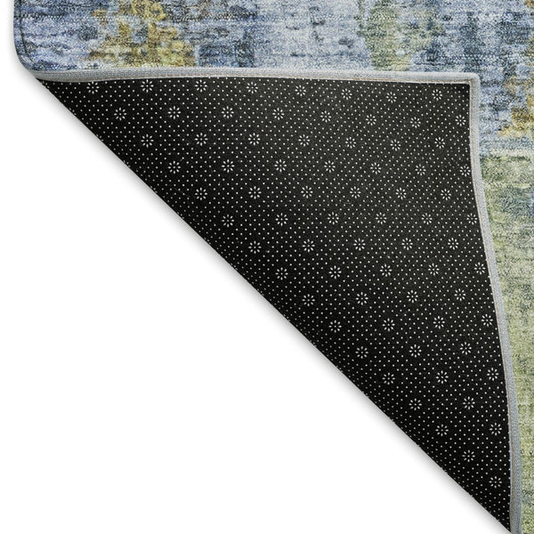 HomeRoots 8' Vibrant Round Abstract Area Rug - Washable, Durable, Indoor/Outdoor Use, Ideal for High-Traffic Spaces 658323