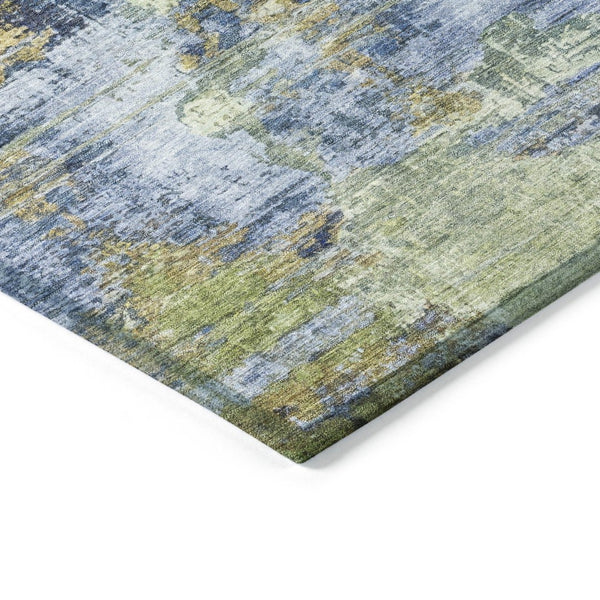 HomeRoots 8' Vibrant Round Abstract Area Rug - Washable, Durable, Indoor/Outdoor Use, Ideal for High-Traffic Spaces 658323