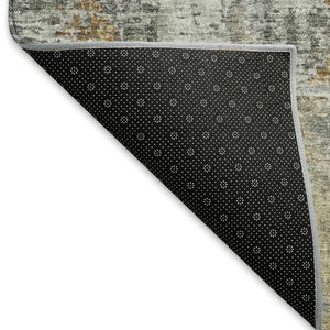 HomeRoots 5' Abstract Khaki Beige & Taupe Area Rug - Washable, Durable, Indoor/Outdoor, Perfect for Any Space! 658328