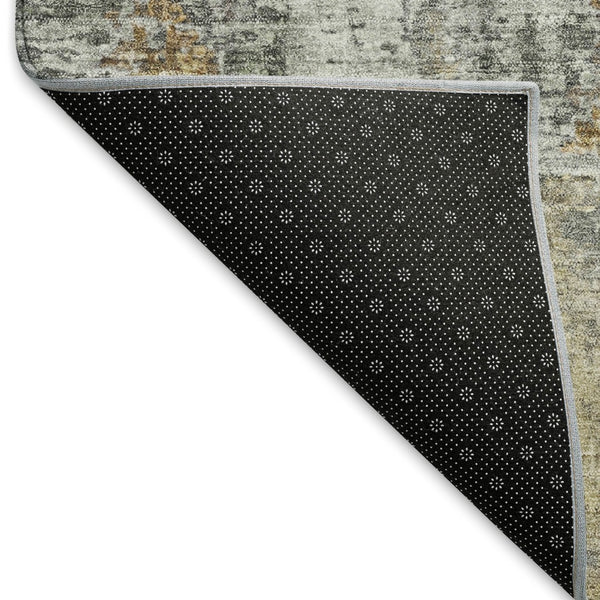 HomeRoots 5' Abstract Khaki Beige & Taupe Area Rug - Washable, Durable, Indoor/Outdoor, Perfect for Any Space! 658328