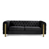 Christopher Knight Home® - Noble House - Keyser Modern Glam Tufted Velvet 3 Seater Sofa