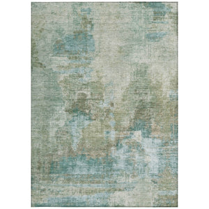 HomeRoots 9' X 12' Stylish Sage and Gray Abstract Area Rug - Washable, Durable for Indoor & Outdoor Use 658337
