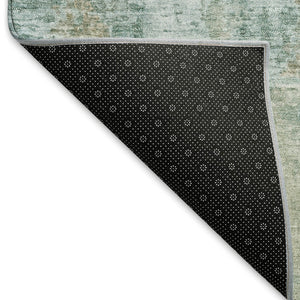 HomeRoots 9' X 12' Stylish Sage and Gray Abstract Area Rug - Washable, Durable for Indoor & Outdoor Use 658337