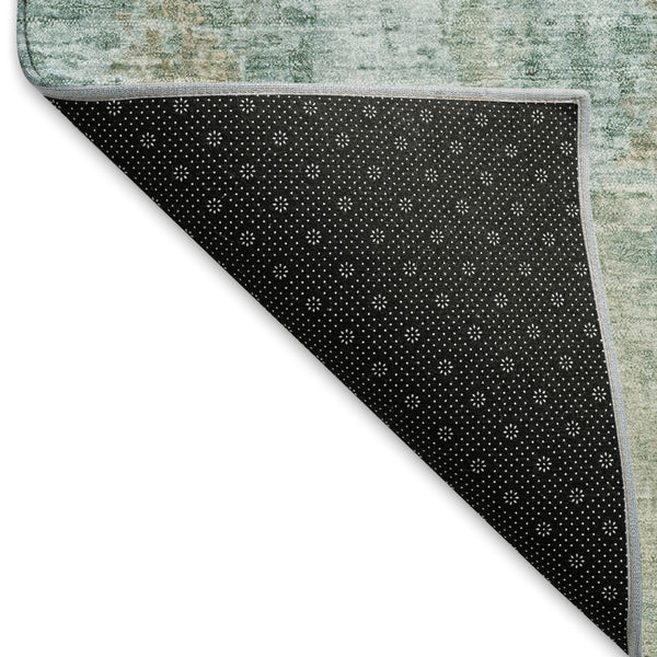 HomeRoots 9' X 12' Stylish Sage and Gray Abstract Area Rug - Washable, Durable for Indoor & Outdoor Use 658337